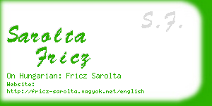 sarolta fricz business card